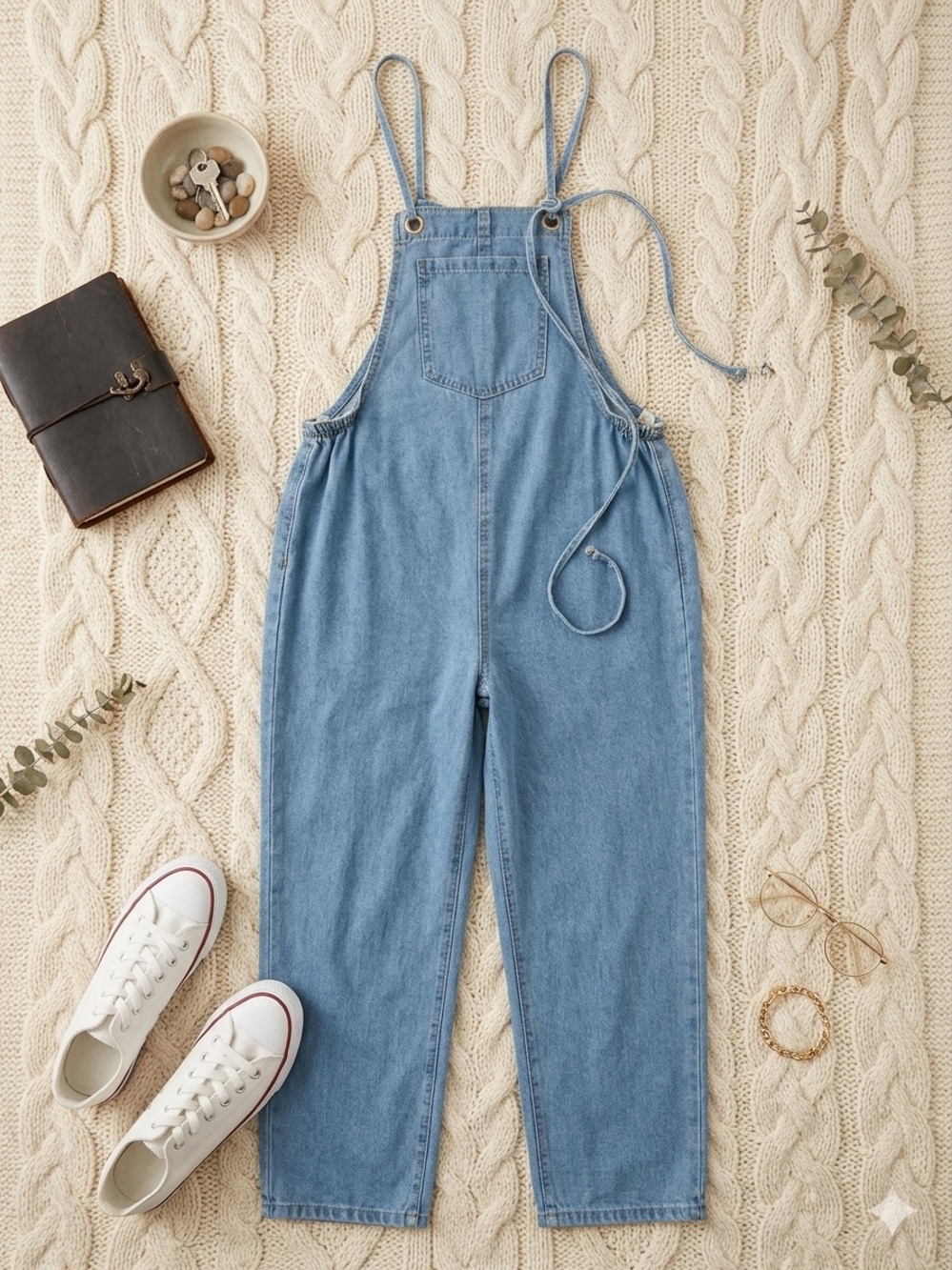 Denim Blue Women’s Overalls Jeans